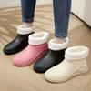 Botas de lluvia británicas para mujer, nuevas botas de lluvia de moda impermeables planas casuales antideslizantes para trabajo de cocina, lavado de coches, zapatos de goma para compras de comestibles