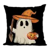 Nuevas fundas de almohada y cojín de Halloween transfronterizas, regalos para el hogar, cojines de sofá, fundas de almohada de lino para coche y cabecero de cama