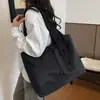 2026 Bolsa de Tecido Estilo Relaxado Fresca Nova para Mulheres Primavera Grande Capacidade Casual Moda Trabalho Tote Ombro Sobrancelha Bolsa