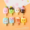 Accesorios de helado de resina de dibujos animados para manualidades, pegamento de crema para decoración de fundas de teléfono, lindo mini juguete de comida, adorno colgante