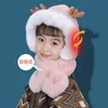 Gorro, Bufanda, Gorro Todo en Uno para Niños, Estilo Otoño e Invierno para Niños y Niñas, Gorro Lindo y Adorable con Forro de Felpa y Protección para las Orejas, Gorro Cálido de Pulóver para Bebé