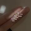 Pendientes Nalan Foot de plata 999 con un estilo fresco y dulce, con un diseño de nicho personalizado y sencillo de diamantes M06200