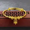Estilo Étnico Atrapasueños Red Vietnam Nansha Pulsera Dorada Celebridad de Internet Moda Atrapasueños Simple Bola Hueca Pulsera de Empuje y Tracción