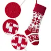 Nuevos Calcetines Decorativos de Navidad Tejidos con 12 Diseños Calcetines de Regalo Calcetín de Lana de Reno Colgante Calcetín de Navidad Jacquard