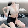 Ropa interior sexy uniforme sexy ropa interior seductora uniforme transparente traje de pasión de secretaria sm juego de roles de maestra