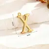 Pingentes de Letra Espelhados em Aço Inoxidável A-Z em Estoque, Cor Dourada 18K, Acessórios de 26 Letras Pingentes para Joias DIY