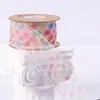 Cinta de Chifón con Puntos de Onda de Color Lazo DIY Accesorios para el Cabello Ropa Sombrero de Copa Zapatos Bolsa con Flores Accesorios Hilo de Punto para Iluminación Cinta