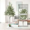 Transfronteiriço Temu Amazon Planta Verde Artificial Oliveira Árvore Grande Decoração de Casa Ornamento Verde Folhagem Planta em Vaso Árvore Artificial Falsa