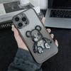 Oso de arena movediza tridimensional para funda de teléfono móvil glory X60 brillo degradado Huawei nova13pro marca de moda sencilla de celebridad de Internet