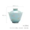 Langhong Cuenco Dorado con Tapa Set de Té Kung Fu Cerámica Imitación Cuenco de Té Dorado Hogareño Estilo Chino Rojo Cuenco de Té Principal