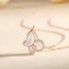 Collar de mariposa de plata esterlina estilo coreano Mori fritillary clavícula cadena femenina verano versátil ins elegante collar novias colgante