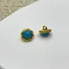 Botões de pérola semiformato vintage costurados à mão, Cardigã de moda estilo Chanel, Camisa, Botões de metal para ternos, Botões decorativos para DIY