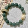 Pulseiras naturais de bodhi para homens e mulheres ao redor dos dedos textura fosca suave sementes de bodhi sementes originais contas brincar com texto pulseira atacado