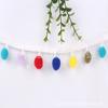 Renda de Pompons Atacado para Acessórios de Roupa, Renda de Pompons Coloridos Triangulares para Cortinas Étnicas
