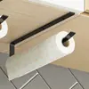 Portarrollos de Papel de Cocina, Estante para Rollos de Papel de Gabinete sin Taladro, Estante de Almacenamiento, Portatoallas de Cocina, Estante Colgante para Almacenamiento de Papel Film y Paños de Limpieza