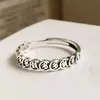 Anillo de Dinero Vintage con Monedas de Cobre para Hombres y Mujeres, Anillo Único y de Moda de Gato de la Suerte para Dedo Índice, Anillo Ajustable de Plata Tailandesa
