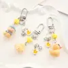Chaveiro de Animal Fofo Peludo Pato Amarelo Pequeno Menina Coala Pintinho Pingente para Celular Pendente de Bolsa Desenho Animado