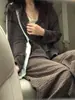 Sudadera con Capucha Marrón Estilo Coreano para Mujer Otoño 2026 Nuevo Estilo Petite Versátil Holgada Adelgazante Casual Manga Larga