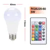 Luz inteligente con control remoto LED rgb colorida tiembla bombilla que cambia de color transfronteriza bombilla de 16 colores luz de ambiente Bluetooth WIFI
