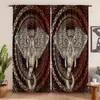 2 Peças Fábrica de Cortinas Padrão Jixiang Impressão Digital 3D Transfronteiriça Amazon Cortina Padrão Mais Vendido