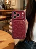 Lujo Ligero con Pedrería para Funda de Teléfono iPhone 18 Pro Max Apple 17 Borde Redondo 16 Pro Avanzado 15P Anti-caída