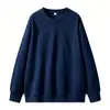 Sudadera de Mezcla de Algodón 300g Otoño/Invierno, Imitación Algodón, Hombro Caído, Cuello Redondo, Color Sólido, Pulóver, En Stock desde la Fábrica de Origen