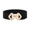 Cinturón Elástico de Cintura Ancho Decorativo Versátil para Mujer, Cinturón Negro, Transfronterizo Europeo y Americano