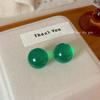 ¡Come un dulce! Aretes de Resina de Bola de Color Dopamina para Mujer Nicho Delicado de Alto Valor Dulce Aretes Combinables
