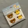 Fofo antigo inicial fácil urso pequena presilha de aperto alto valor de cor urso de desenho animado acrílico tridimensional mini clipe doce menina acessórios de cabelo