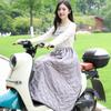 Manta eléctrica para parabrisas de coche de otoño e invierno, rodilleras térmicas para motociclismo y ciclismo, falda gruesa forrada de polar, falda cortavientos, protección contra el frío para hombres y mujeres