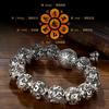 Pulsera de Mantra de Seis Sílabas en Sánscrito para Hombres y Mujeres, Pulsera de Cuentas de Oración Tejidas de Nicho Vintage de Alta Gama, Pulsera de Cuentas Budistas del Sutra del Corazón en Sánscrito