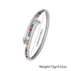 Pulsera Estilo INS Estilo Lujo Ligero Moda Transfronteriza Diseño de Uñas Geométrico Pulsera de Circonia Cuadrada Colorida Incrustada