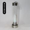 Botella de agua de cristal con forma hexagonal, de vidrio natural, rosa, morado y blanco, con alto contenido de boro, para té, venta al por mayor.