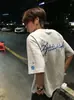 Transfronterizo 2026 Verano Nuevo Bordado de Copo de Nieve Camiseta de Manga Corta para Hombre Estilo Americano Moderna Alta Calle Holgada Elegante Camiseta