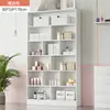 Vitrina de Cosméticos Contenedor Simple Moderno Gabinete de Salón de Belleza Gabinete de Salón de Uñas Estante de Productos para Barbería Estante de Exhibición