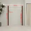 Estanterías de Exhibición Especiales para Tiendas de Ropa, Repisas de Pared para Tiendas de Ropa de Mujer, Percheros de Madera Maciza de Color Nogal, Estanterías de Exhibición para Boutiques