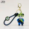 Llavero Creativo Panda de Fuerzas Especiales Lindo Dibujo Animado Muñeco Swat Colgante para Bolso de Pareja Pequeño Regalo