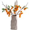 Kumquat artificial, pequeño fruto de kumquat, flor artificial para mesa de comedor, flor artificial para sala de estar, decoración interior, naranja, rama de naranja, decoración floral