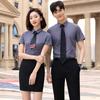 Camisa profissional de manga curta feminina, top de verão slim fit, camisa branca que não passa, macacão de banco masculino, vestido atacado