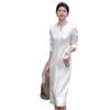 Vestido de primavera generoso y decente, estilo diosa, temperamento, alta gama, exquisito, lujo ligero, pequeño vestido blanco de alta gama