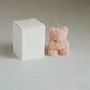 Lindo Pequeño Regalo, Vela Aromática Oso Rosa, Recuerdo de Cumpleaños para Mejor Amiga, Cera Aromática en Forma de Oso para el Día de San Valentín
