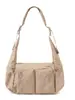 Bolsa transversal de nylon leve, grande capacidade, multi-armazenamento, resistente à água, versátil para viagens de negócios e uso ao ar livre, bolsa de ombro unissex