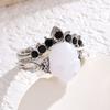Anillo de calavera con corona para mujer personalidad moda joyería estilo frío