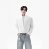 Camisa de Manga Larga Rayada con Cuello en V Falsa de Dos Piezas, Chaqueta Elegante y con Estilo, Camisa de Cuello Alto en Capas Estilo Old Money, Venta al por Mayor Transfronteriza