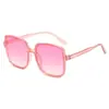 Gafas de sol cuadradas de montura grande con degradado estilo coreano para mujer, de moda en Instagram, para cara grande, adelgazantes, protección UV para hombre