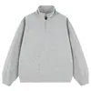 Sudadera ACU para hombre, media cremallera, manga raglán, cuello alto pequeño, nuevo producto otoño e invierno 2026, top casual de moda con patchwork
