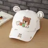 Gorra de Béisbol de Pana para Niños 2026 Otoño Nuevo Resistente al Viento Cálida Gorra de Pico Cruzada para Niños Oso Sombrero Venta al por Mayor
