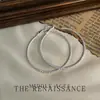 Pendientes de Aro Delgados Trenzados Estilo Mid-Century Vintage, Versátiles y Elegantes, Pendientes Grandes Exagerados con un Toque de Lujo Ligero y Sensación de Alta Gama