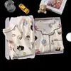 2026 Novo Pijama Feminino Algodão Nuvem Primavera Manga Longa Estilo Popular Gola Reversível Estudante Desenho Animado Fofo Conjunto de Roupa de Casa