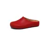 562-10 Nuevas Chanclas Birkenstock de Moda sin Cordones Hechas de Piel de Oveja Encerada con Suela Gruesa Original y Punta en Forma de Mango